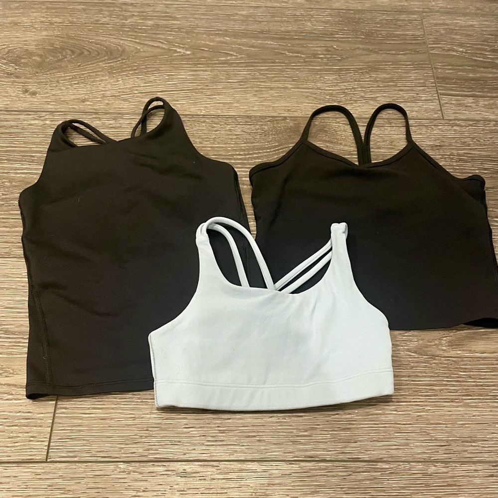 Athleta/Target Girls Active Bundle - sports bra, tops 6/7yo